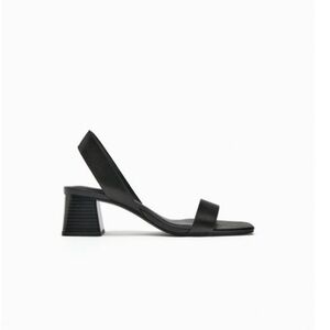 ZARA block heel leather sandals — size 7.5